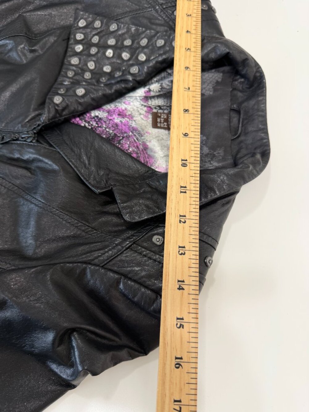 Danier x Raphael Asymmetrical Studded Leather Jacket - Picture 8 of 13
